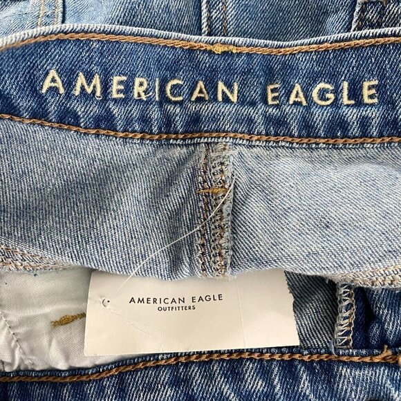 American‎ Eagle Mom Shorts Size 10 Denim High Rise Cuffed Blue NWT SS-1483 - Picture 6 of 10